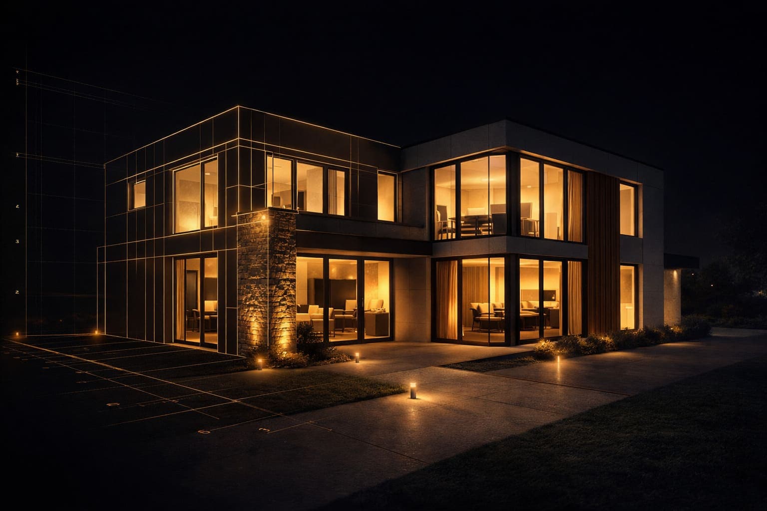 Проект современного дома — архитектурная визуализация Karimov Studio