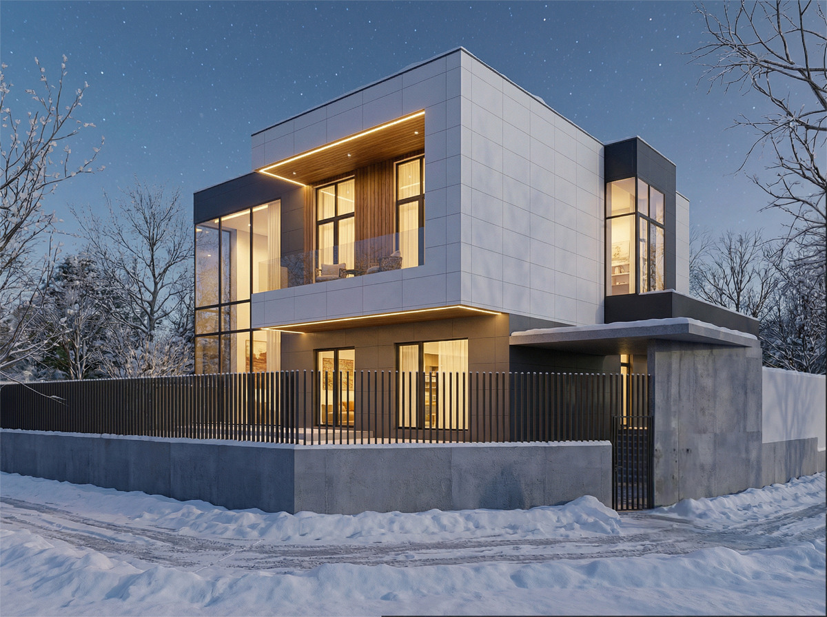 Современные дома с плоской крышей (Modern Flat Roof)