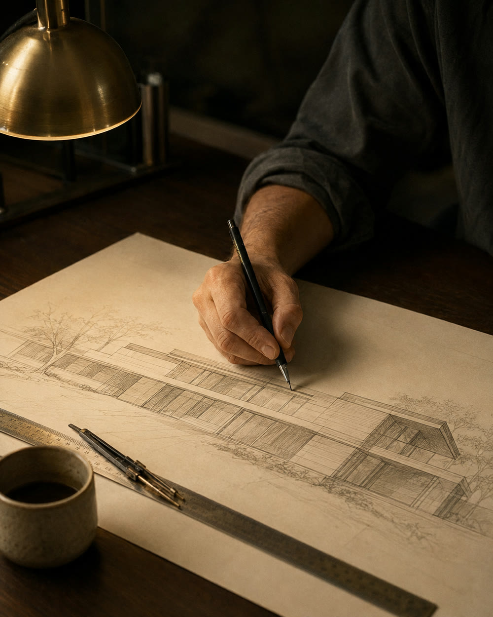 Архитектор Karimov Studio работает над эскизным проектом дома